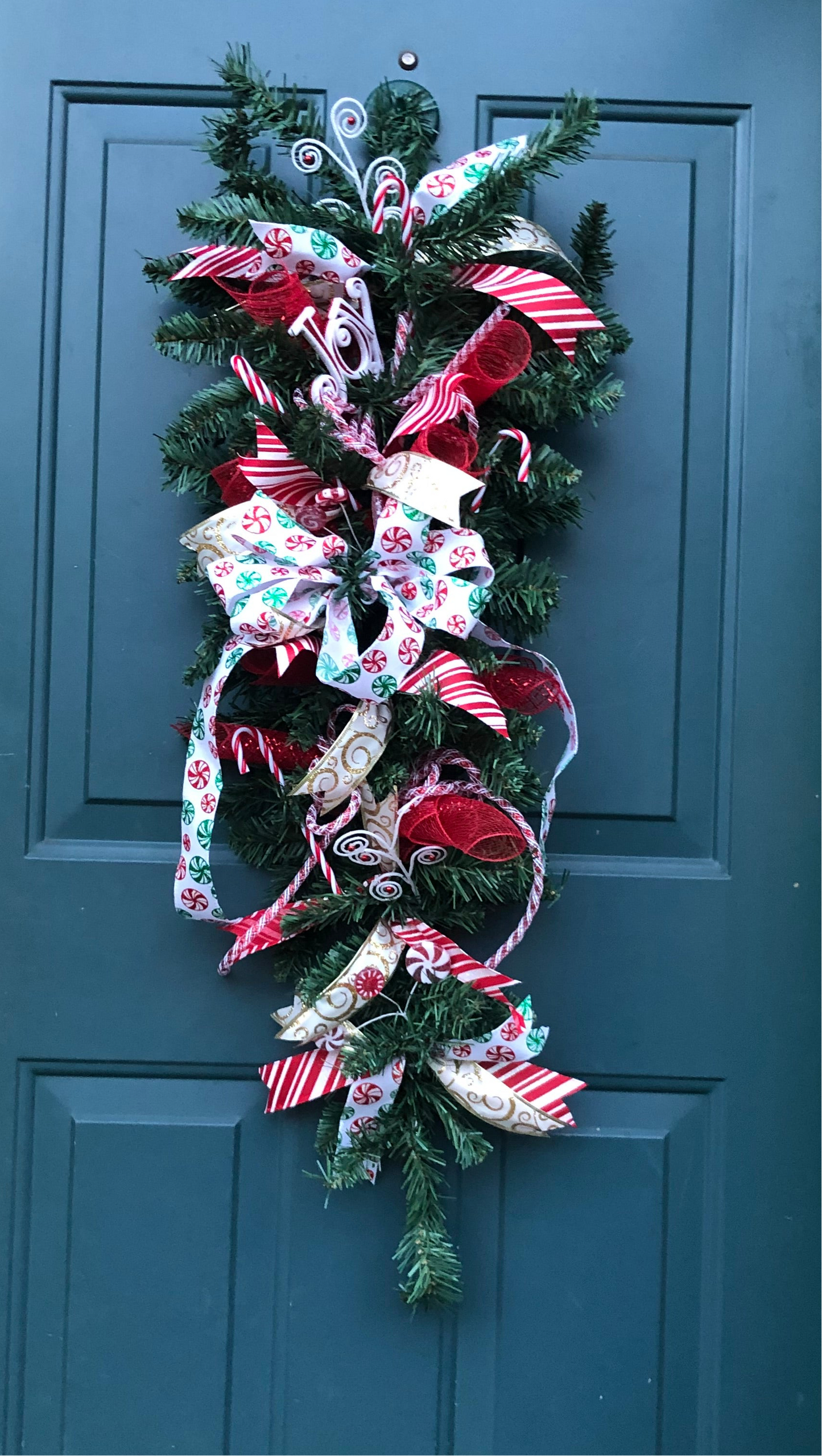 Joy Christmas Swag, Greenery, Front Door Decor
