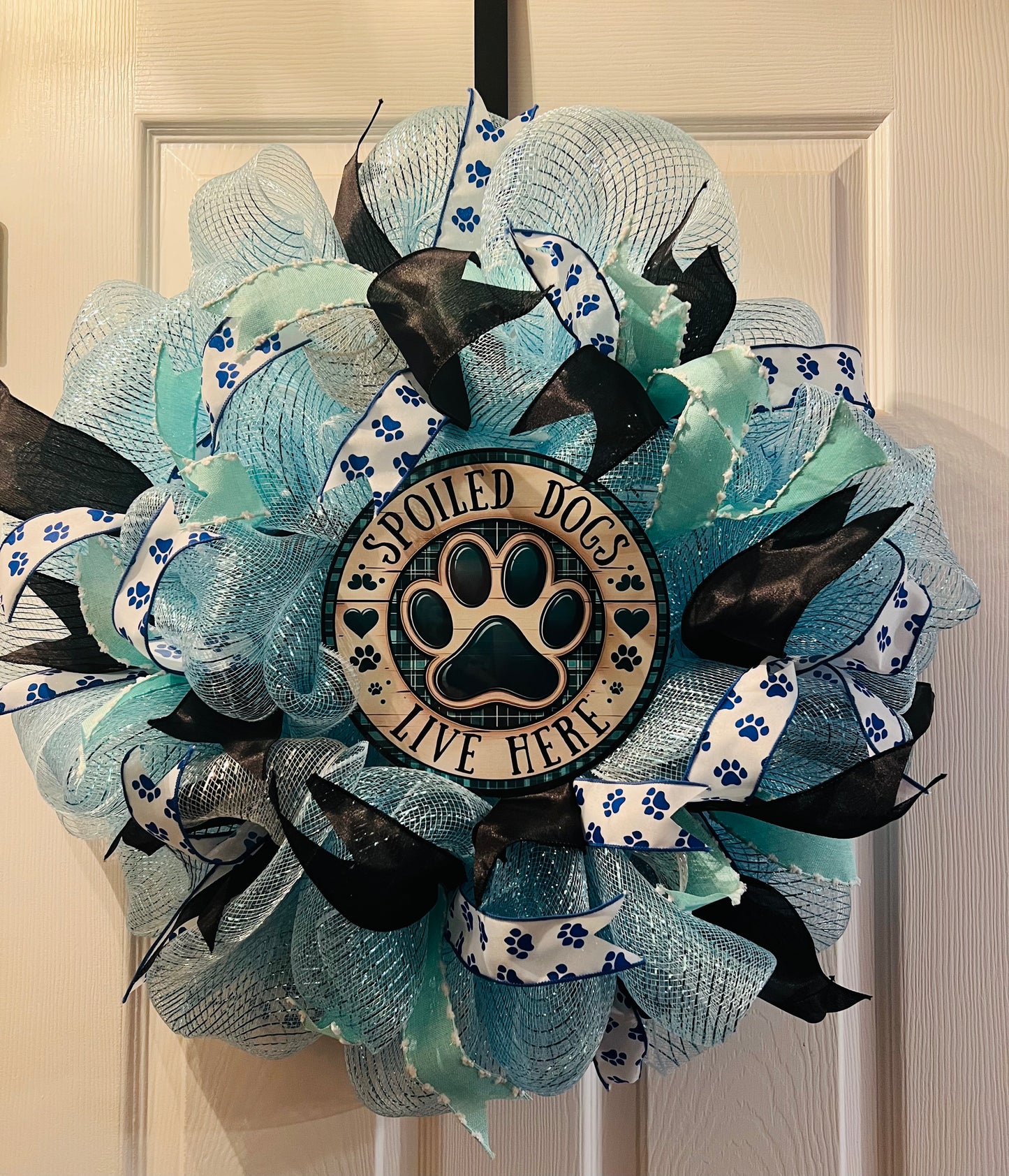 Spoiled Rotten Dogs Front Door Wreath