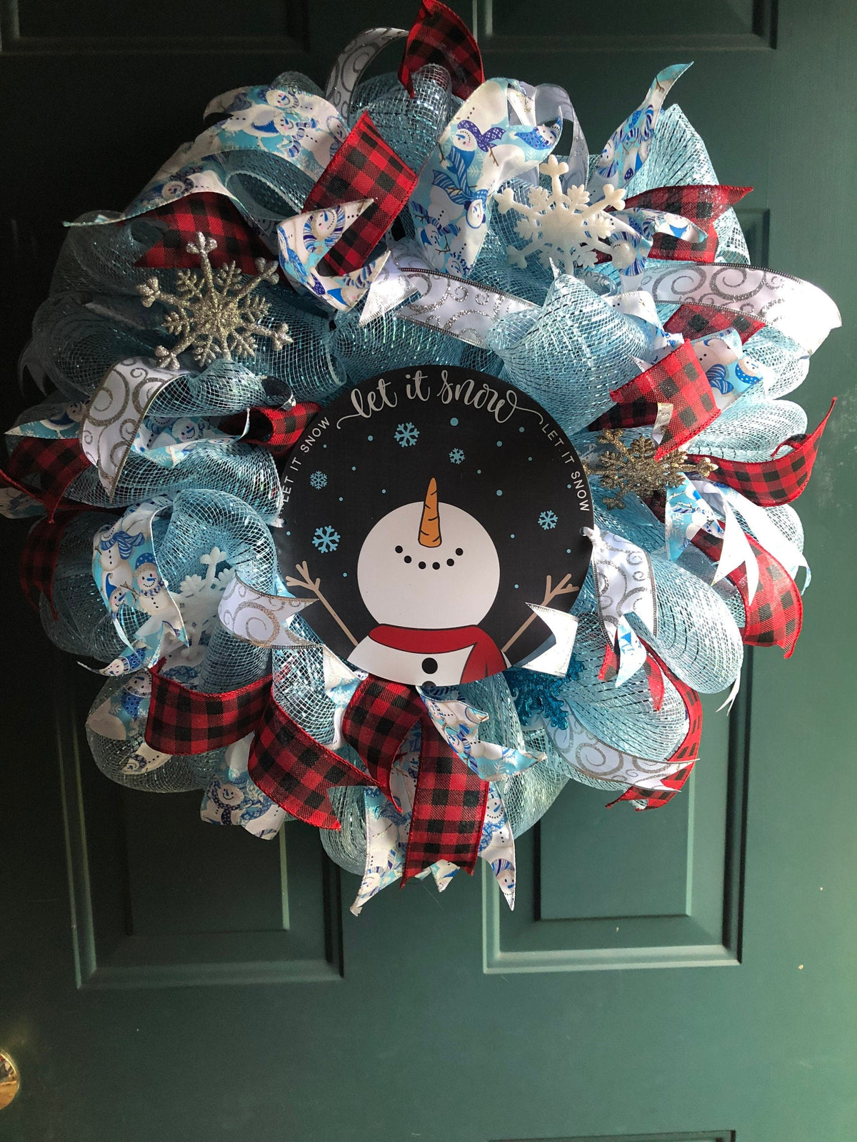 Snowman Wreath, Let it Snow Winter Wreath