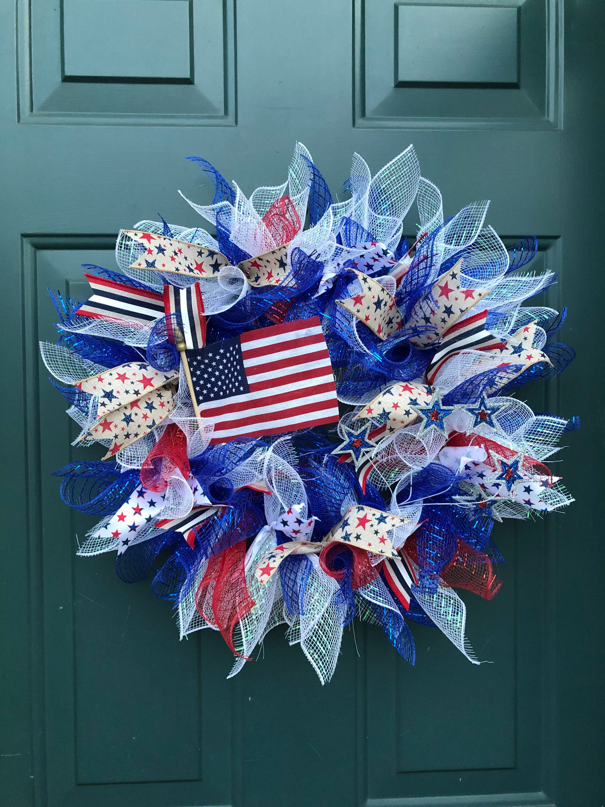 Memorial Day, 4th of July, Patriotic Wreath, Door Decor