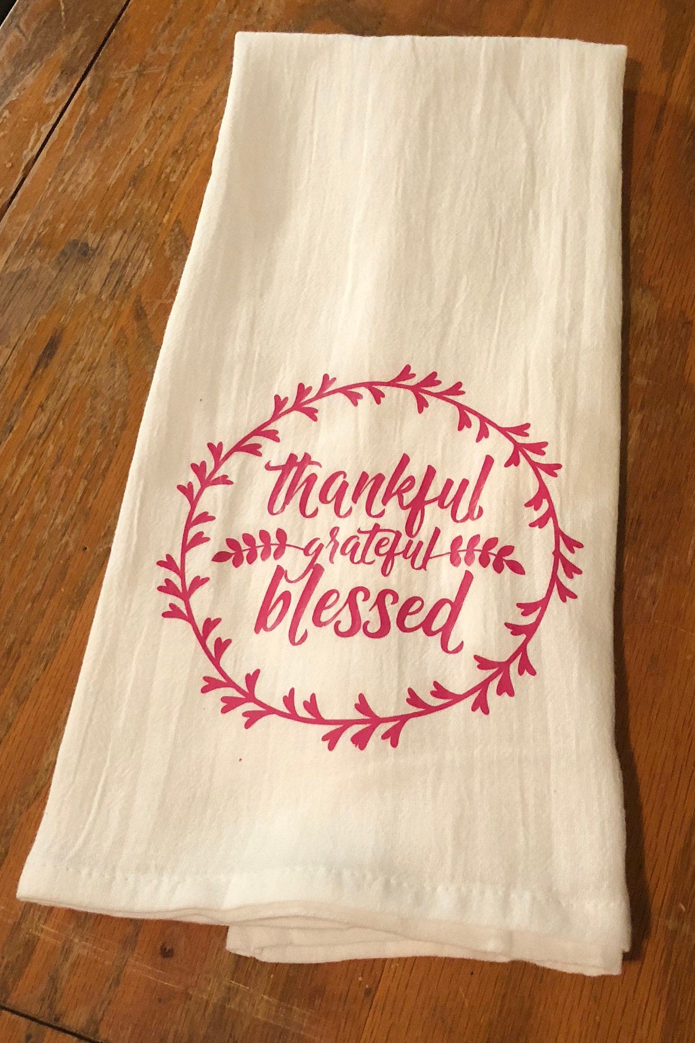 Extra Large Dish Towels, Flour Sack Towels, Printed,Nautical, Blessed, Coffee Shop, Hostess Gift, Wedding Gift
