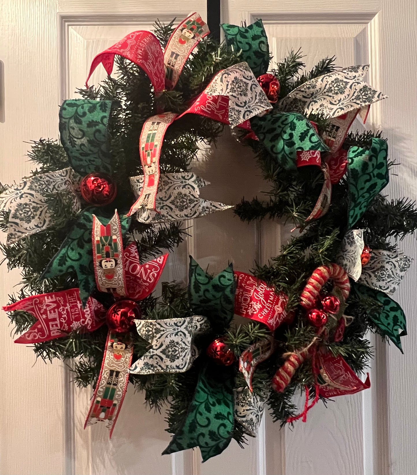 Nutcracker Christmas Holiday Front Door Wreath