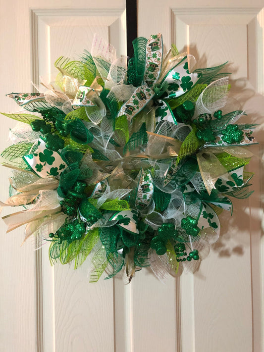St. Patrick’s Day Wreath, Green, Luck of the Irish, Pinch Me