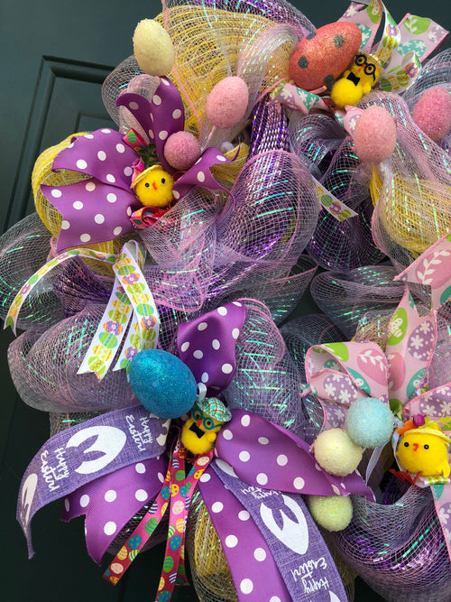 Easter Eggs, Easter Pastel Bunny Wreath
