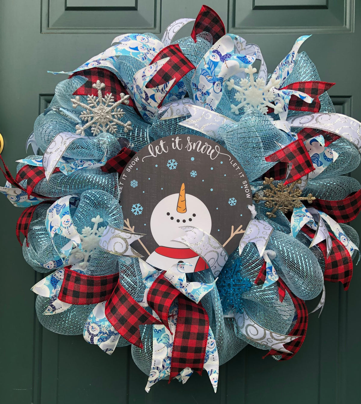 Snowman Wreath, Let it Snow Winter Wreath