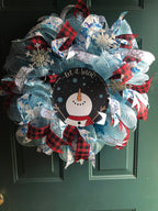 Snowman Wreath, Let it Snow Winter Wreath