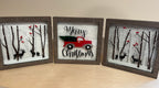 Winter Theme Light Box, Birch Trees, Cardinals,Deer, Night Lights
